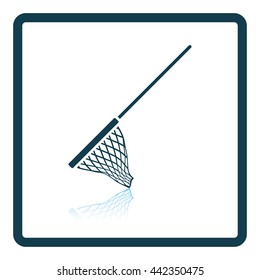 Icon of Fishing net . Shadow reflection design. Vector illustration.