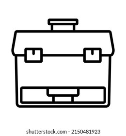 Icon Of Fishing Opened Box. Bold outline design with editable stroke width. Vector Illustration.