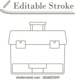Icono De La Caja De Pesca Abierta. Diseño sencillo de Stroke modificable. Ilustración vectorial.