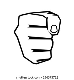 icon a fist on a white background