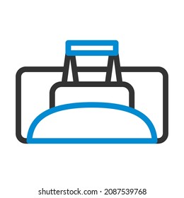 Icon Of Fitness Bag. Bold outline design with editable stroke width. Vector Illustration.