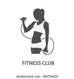 icon fitness club sport style on a white background