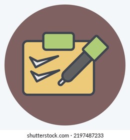 Icon Fitness Program. suitable for Healthy symbol. color mate style. simple design editable. design template vector. simple illustration