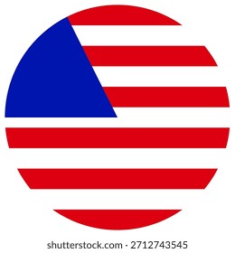 Bandera de icono de American con forma de triángulo
