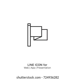 Icon flag graphic design single icon vector