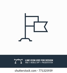 Icon flag graphic design single icon vector illustration