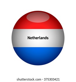 Icon with flag of the Netherlands and the inscription