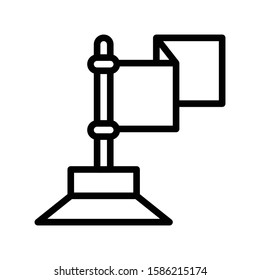 Icon flag in outline style. vector illustration and editable stroke. Isolated on white background.