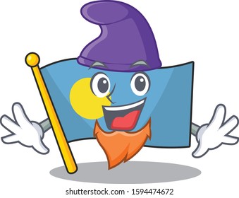 An icon of flag palau Scroll cartoon character dressed as an Elf
