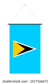 icon flag of saint lucia vertical