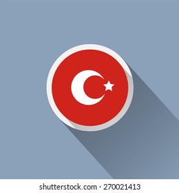Icon with flag of Turkey  