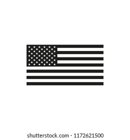 Icon of the flag of the United States of America. Simple vector illustration.