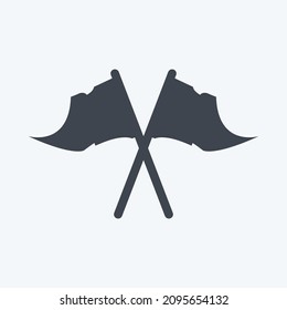 Icon Flags - Glyph Style - Simple illustration,Editable stroke,Design template vector, Good for prints, posters, advertisements, announcements, info graphics, etc.