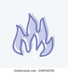 Icon Flammable. suitable for Security symbol. two tone style. simple design editable. design template vector. simple illustration