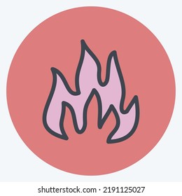 Icon Flammable. suitable for Security symbol. color mate style. simple design editable. design template vector. simple illustration