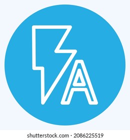 Icon Flash Auto - Blue Eyes Style - Simple illustration,Editable stroke,Design template vector, Good for prints, posters, advertisements, announcements, info graphics, etc.