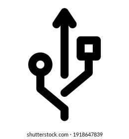 icon flash drive using line style