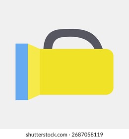 Icon flash light. Gold mining elements. Icon in flat style.