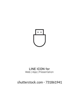 Icon flashdisk graphic design single icon vector