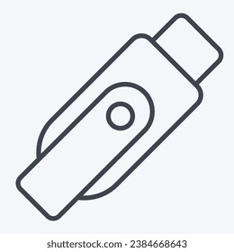 Icon Flashdisk. related to Computer symbol. line style. simple design editable. simple illustration