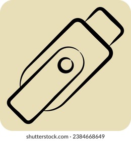 Icono Flashdisk. relacionado con el símbolo Computer. estilo dibujado a mano. diseño simple editable. ilustración simple