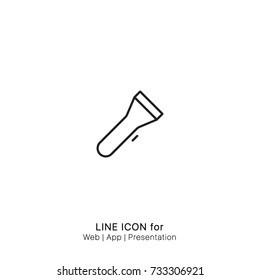 Icon flashlight graphic design single icon vector