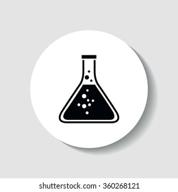 Icon flasks with liquid.