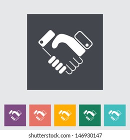 Icon flat agreement. Vector illustration EPS.