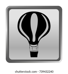 Icon flat. Balloon on a grey background. Vector illustration