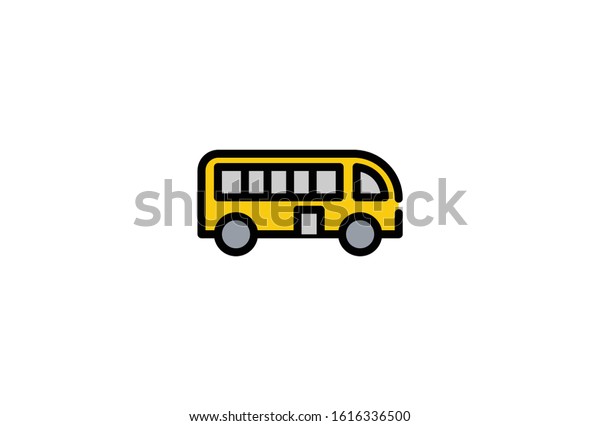 Icon Flat Bus\
Vector Illustrator Simple\
Design