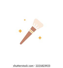 icon flat color about makeup tools, salon, beauty, cosmetics, woman. editable color. flat icon style.