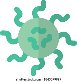 Icon Flat Corona Virus 2020.covid-19.Corona Virus in Wuhan.vector illustration graphic design on white background good for Information. With editable size icon 32x32 Pixel Perfect.