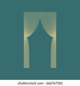 Icon in flat design Curtains