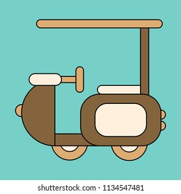 Icon in flat design Golf machine