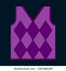Icon in flat design Golf vest