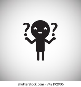 Icon flat design. Human questions