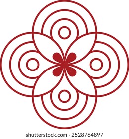 icon flat design ornament Chinese new year
