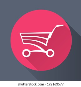 Diseño plano de icono. Tarjeta de compra