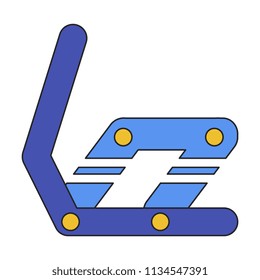 Icon in flat design Snowboard binding