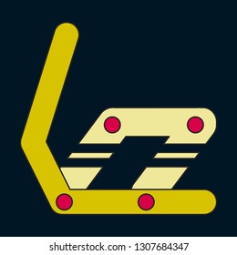 Icon in flat design Snowboard binding