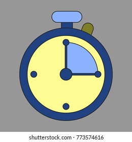 Icon in flat design stopwatch
