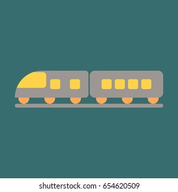 Icon in flat design train