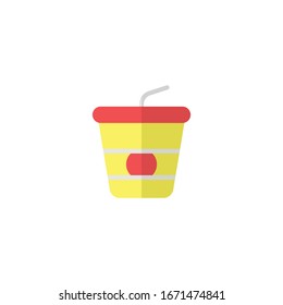 icon flat drink vector illustrator graphic design on white background good restaurant and cafe