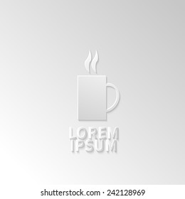 Icon flat  element design coffee for use in your business projects