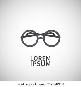 Icon flat  element design eyeglasses for use in your business projects