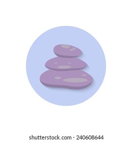 Icon flat  element design meditation stones for use in your business projects