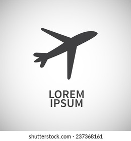 Icon flat  element design plane for use in your business projects