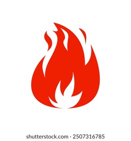 Icon Flat flame. Fire fireball  red hot campfire  yellow heat wildfire and bonfire  burn power fiery silhouettes illustration set. Fireball power light  flame bonfire energy