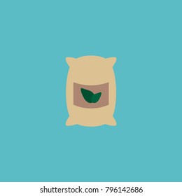 Icon flat grown bags element. Vector illustration of icon flat sack isolated on clean background. Can be used as grown, bags and sack symbols.