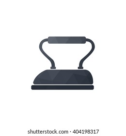 icon flat iron on polygonal 